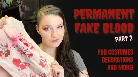 what to use for fake blood on clothes|how to make blood on clothes.